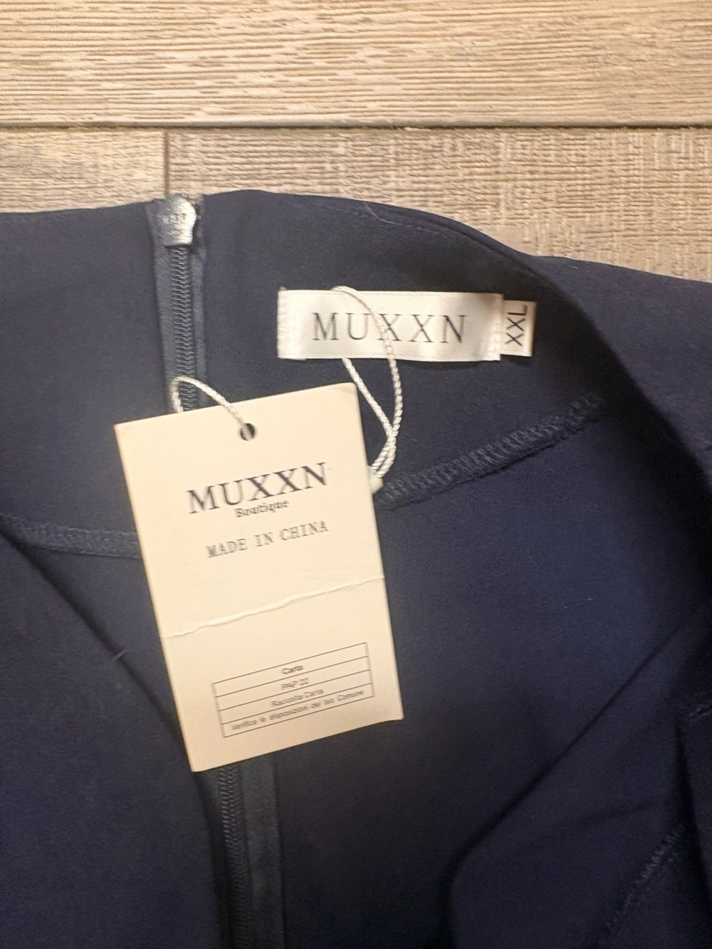 Muxxn Women’s XXL Classic Navy Sheath Dress with Belt New - Picture 3 of 3